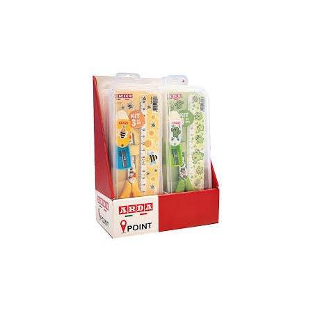FORBICI+TEMPERINO+GOMMA ARDA ESP.6 PZ