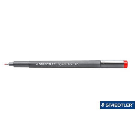 BIRO PIGMENT LINER 05 STAEDTLER ROSSO