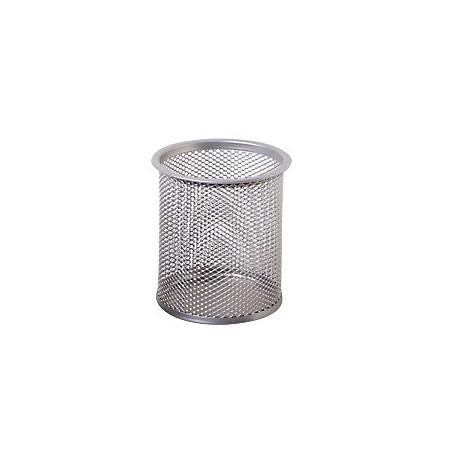 BICCHIERI PORTA PENNE IN METALLO SILVER
