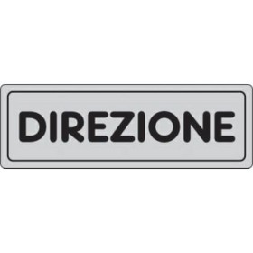 TARGHETTE ADESIVE DIREZIONE (PREZZO X CONFEZIONE DA 5)