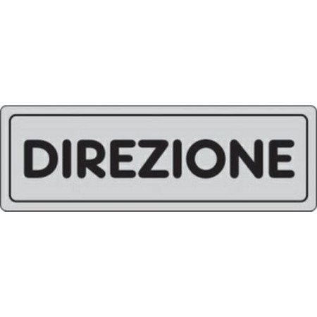 TARGHETTE ADESIVE DIREZIONE (PREZZO X CONFEZIONE DA 5)