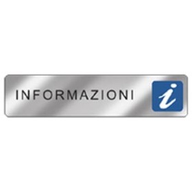 TARGHETTE ADESIVE INFORMAZIONI (PREZZO X CONFEZIONE DA 5)