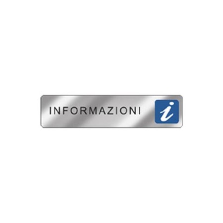 TARGHETTE ADESIVE INFORMAZIONI (PREZZO X CONFEZIONE DA 5)