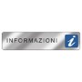 TARGHETTE ADESIVE INFORMAZIONI (PREZZO X CONFEZIONE DA 5)