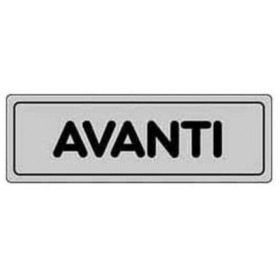 TARGHETTE ADESIVE AVANTI (PREZZO X CONFEZIONE DA 5)