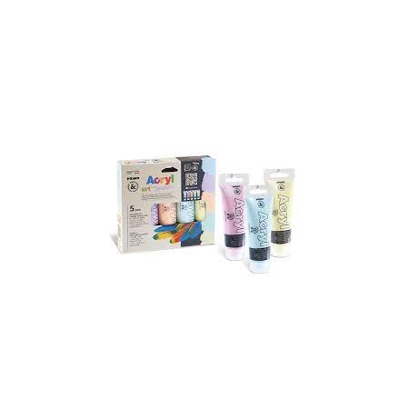 SCATOLA 5 TUBI PRIMARI ACRILICA 75ML PASTELLO
