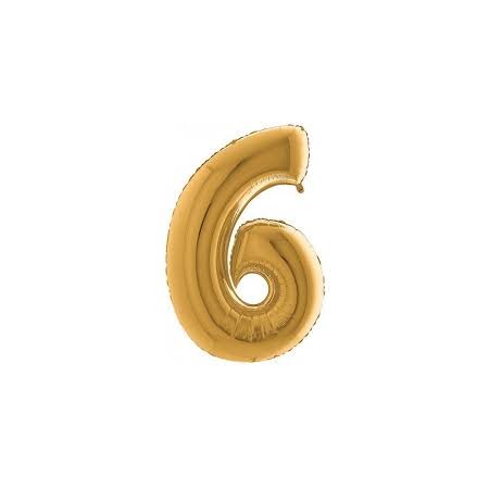 PALL. MYLAR NUMERO 6 CM 36 ORO
