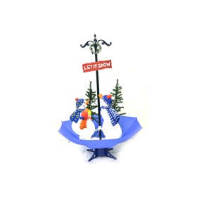 OMBRELLO CON FAMIGLIA SNOWMAN SPARA NEVE