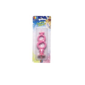 CANDELE CERA ROSA N.8