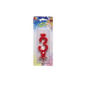 CANDELE CERA ROSSO N.3