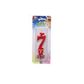 CANDELE CERA ROSSO N.7