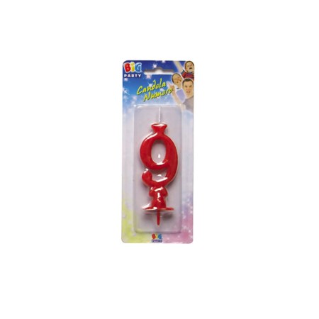 CANDELE CERA ROSSO N.9