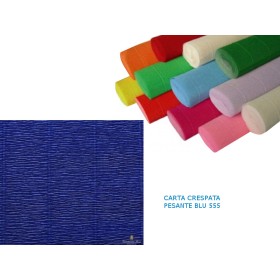 CARTA CRESPATA PESANTE  BLU 555