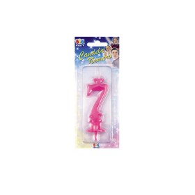 CANDELE CERA FUXIA N.7