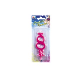 CANDELE CERA FUXIA N.8