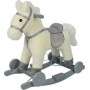 CAVALLO A DONDOLO CON RUOTE BIANCO