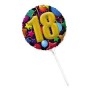 MYLAR TONDO CM. 25 COMPLEANNO 18 ANNI CRAZY CON AST