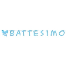 KIT SCRITTA MAXI BATTESIMO CELESTE