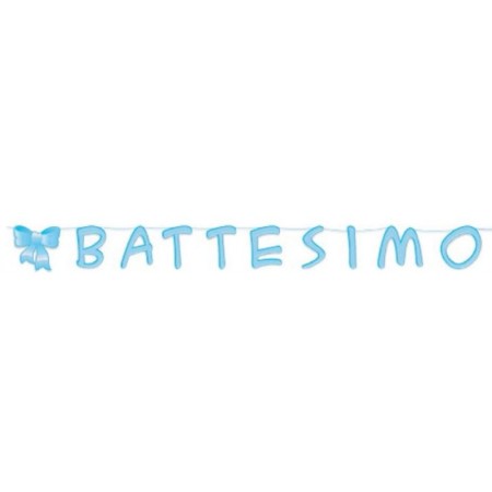 KIT SCRITTA MAXI BATTESIMO CELESTE