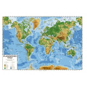 CARTA GEOGRAFICA 100X140 PLANISFERO