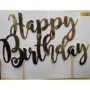 SCRITTA PER TORTA HAPPY BIRTHDAY ORO