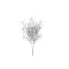 PICK FOGLIE GLITTERATO ARGENTO 30CM