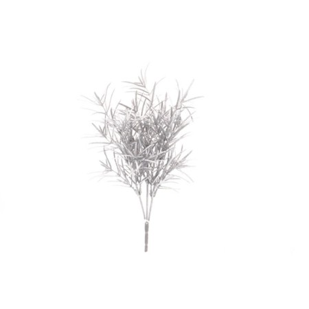 PICK FOGLIE GLITTERATO ARGENTO 30CM