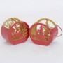 APPENDINO LANTERNA GLITTER C/BACCHE ORO/ROSSO