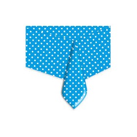 TOVAGLIE PLASTICA 140X270 POIS TURCHESE