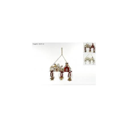 APPENDINO LEGNO CASETTA BABBO NATALE C/LUCE