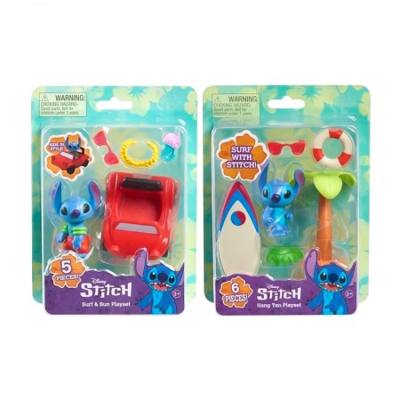 SET 2 PERSONAGGI STITCH C/VEICOLO