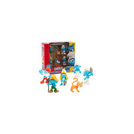 SET 6 PERSONAGGI PUFFI CON BIRBA CM 5.5