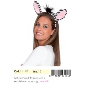 SET ANIMALETTI FASHION C/CERCHIETTO