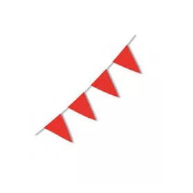 FESTONI BANDIERINE 20X30 10 MT ROSSE