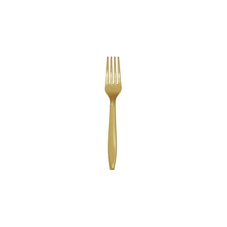 FORCHETTE IN PLASTICA ORO PZ.24