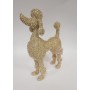 BARBONCINO C/STRASS ORO 35CM