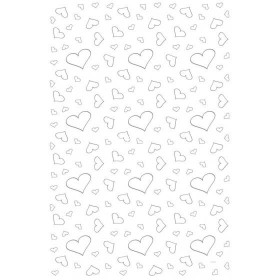 TAPPETO BIANCO CON CUORI ARGENTO 45MTX60CM