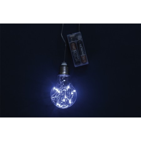 LAMPADINA 10LED BATTERIA BIANCO.