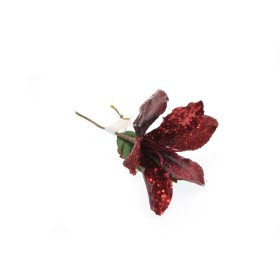 GIGLIO GLITTERATO  BORDEAUX 14X15CM.