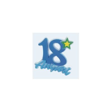 18 COMPLEANNO STELLA 30X30X5 BLU