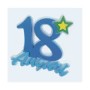 18 COMPLEANNO STELLA 30X30X5 BLU