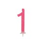 CANDELE GLITTER CM 12 ROSA N1