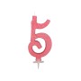 CANDELE GLITTER CM 12 ROSA N5