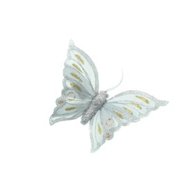 FARFALLA ARGENTO CON CLIP 14CM