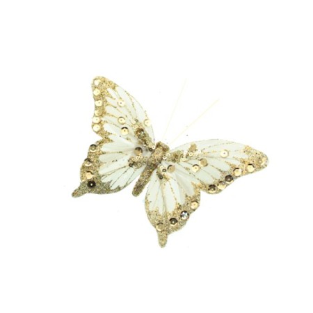 FARFALLA ORO CON CLIP 16CM