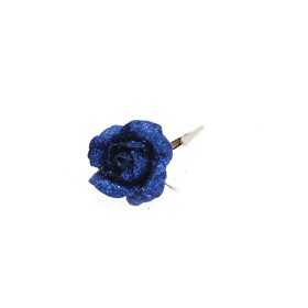 ROSA GLITTER CON CLIP BLU