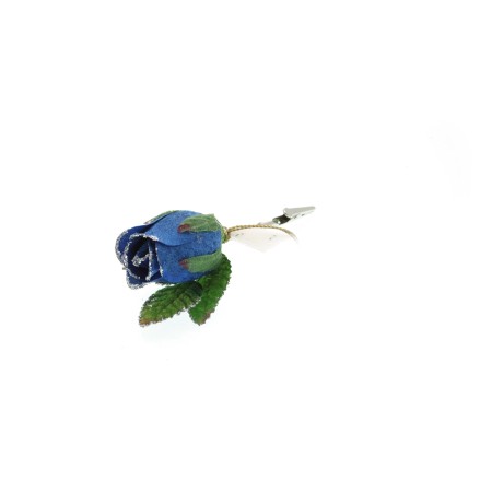 BOCCIOLO ROSA CON CLIP BLU