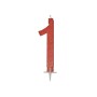 CANDELE GLITTER CM 12 ROSSE N1