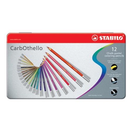 CARBOTELLI X 12 SCATOLA IN METALLO STABILO