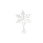 PUNTALE FIOCCO DI NEVE GLITTER BIANCO 20CM.